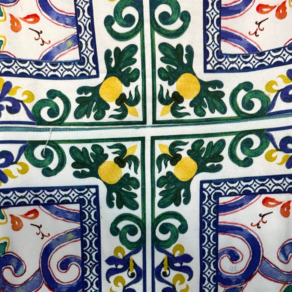 ANTONIO MELANI Sicily Tile Print Dress